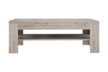 Perkhill Sofabord 120 cm med Oppbevaringshylle - Brun/Natur - Møbler - Bord - Sofabord & salongbord