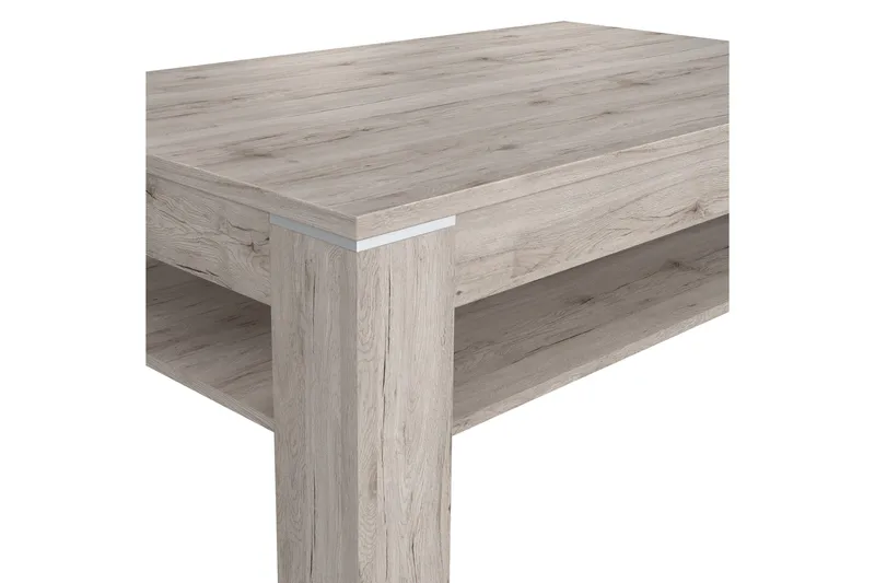 Perkhill Sofabord 120 cm med Oppbevaringshylle - Brun/Natur - Møbler - Bord - Sofabord & salongbord