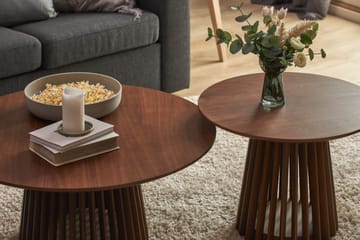 Peyra Rundt Sofabord 86 cm - Valnøtt - Møbler - Bord - Sofabord & salongbord