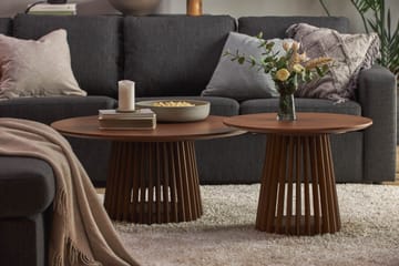 Peyra Rundt Sofabord 86 cm - Valnøtt - Møbler - Bord - Sofabord & salongbord