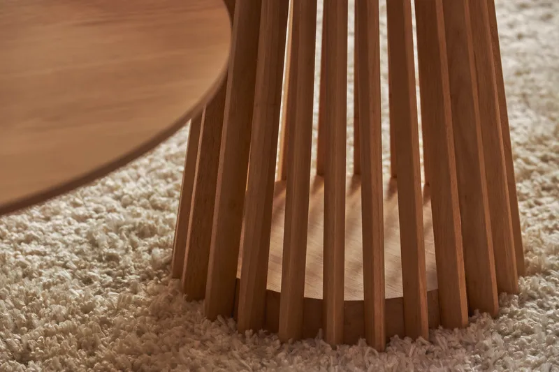 Peyra Sofabord 60 cm Rundt Eik - Natur - Møbler - Bord - Sofabord & salongbord