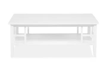 Piteå Sofabord 130 cm med Oppbevaringshylle - Hvit - Møbler - Bord - Sofabord & salongbord - Sofabord med oppbevaring