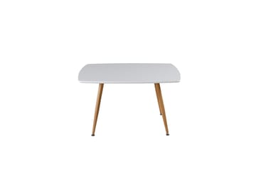 Plaza Kvadratisk Sofabord 80x80 cm i Tre med Malt Tre - Hvit - Møbler - Bord - Sofabord & salongbord