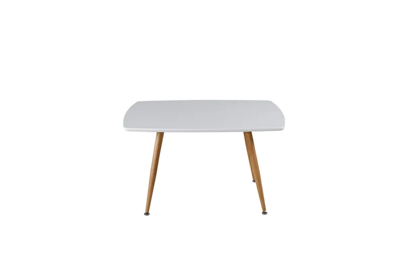 Plaza Kvadratisk Sofabord 80x80 cm i Tre med Malt Tre, Hvit