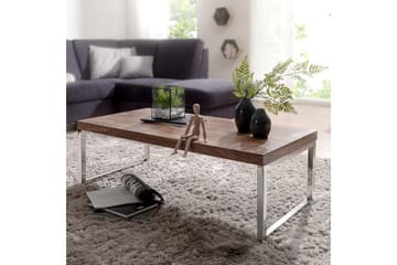 Plessey Sofabord 120 cm - Massivt Tre/Krom - Møbler - Bord - Sofabord & salongbord