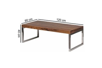 Plessey Sofabord 120 cm - Massivt Tre/Krom - Møbler - Bord - Sofabord & salongbord