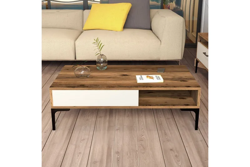 Poko Sofabord 105x32,6x105 cm - Brun - Møbler - Bord - Sofabord & salongbord