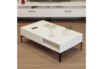 Poko Sofabord 105x32,6x105 cm - Hvit - Møbler - Bord - Sofabord & salongbord