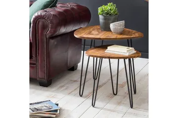 Portuondo Settbord 2-pk 60 cm - Brun - Møbler - Bord - Sofabord & salongbord