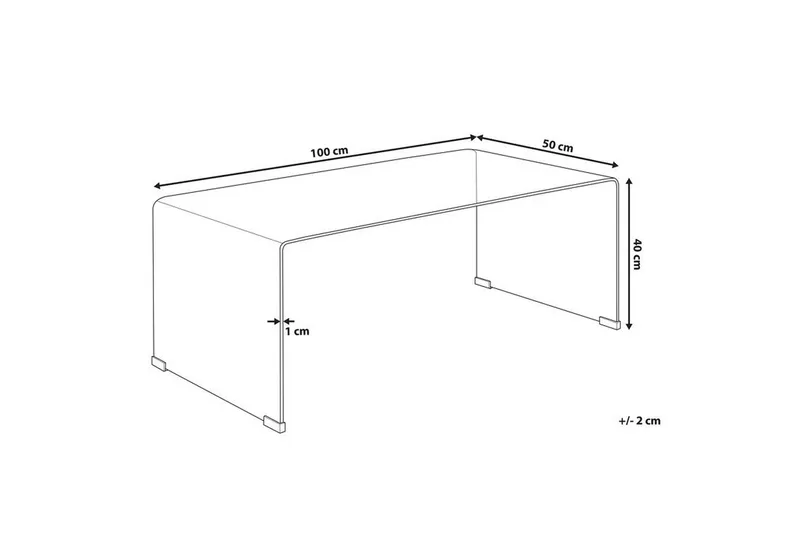 Prestina Sofabord - Transparent - Møbler - Bord - Sofabord & salongbord