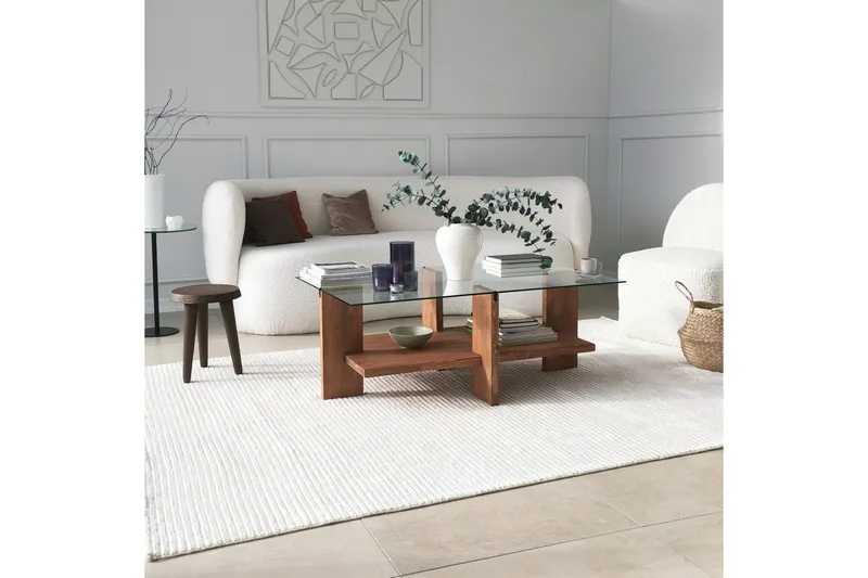 Puijas Sofabord 105x40x105 cm - Brun - Møbler - Bord - Sofabord & salongbord