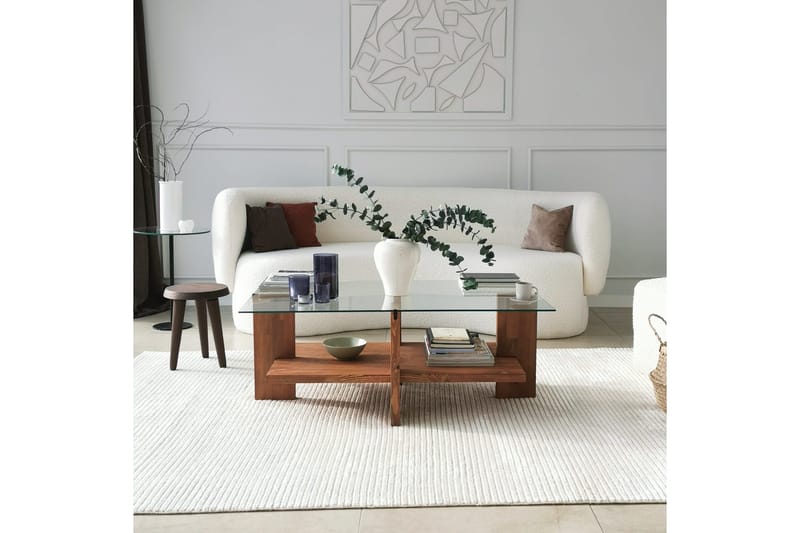 Puijas Sofabord 105x40x105 cm - Brun - Møbler - Bord - Sofabord & salongbord