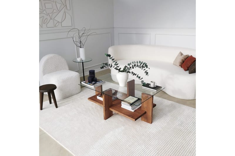 Puijas Sofabord 105x40x105 cm - Brun - Møbler - Bord - Sofabord & salongbord