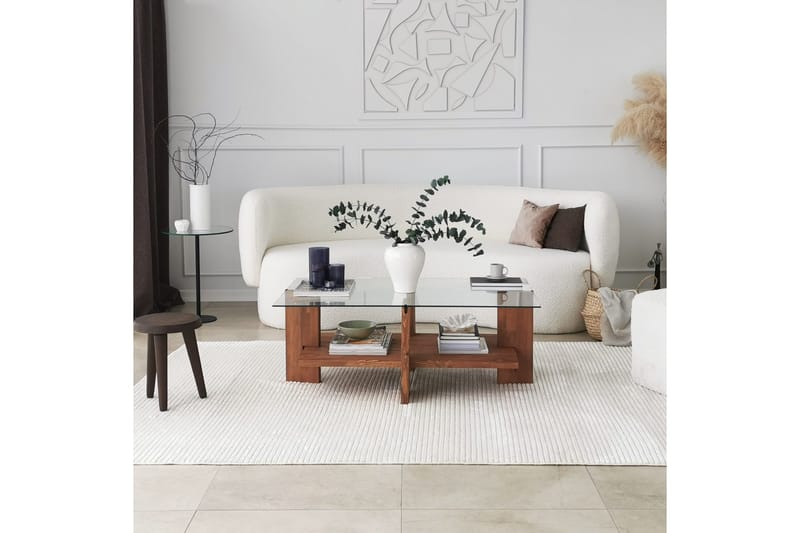 Puijas Sofabord 105x40x105 cm - Brun - Møbler - Bord - Sofabord & salongbord