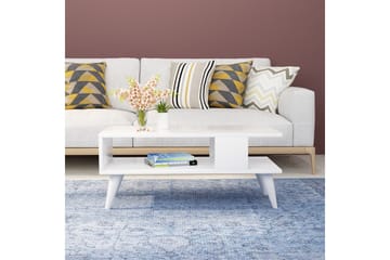 Puijas Sofabord 90x40x90 cm - Hvit - Møbler - Bord - Sofabord & salongbord