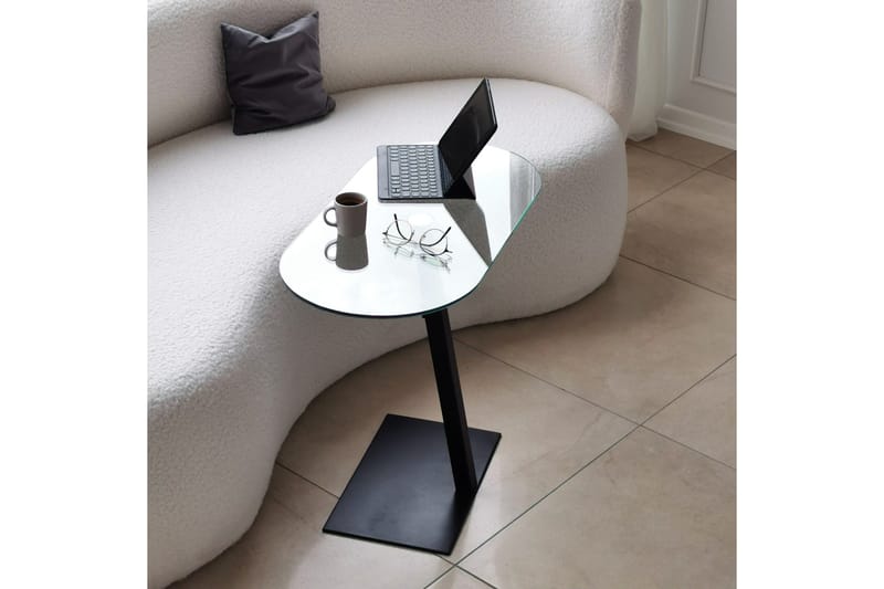Puntoz Sofabord 70x35x70 cm Oval - Svart - Møbler - Bord - Sofabord & salongbord