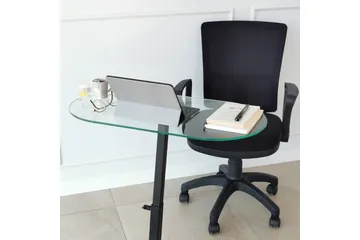 Puntoz Sofabord 70x35x70 cm Oval - Svart - Møbler - Bord - Sofabord & salongbord