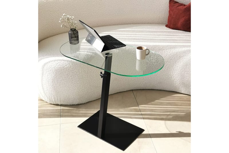 Puntoz Sofabord 70x35x70 cm Oval - Svart - Møbler - Bord - Sofabord & salongbord