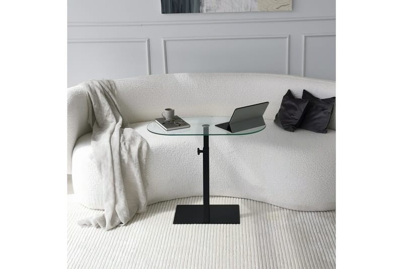 Puntoz Sofabord 70x35x70 cm Oval - Svart - Møbler - Bord - Sofabord & salongbord