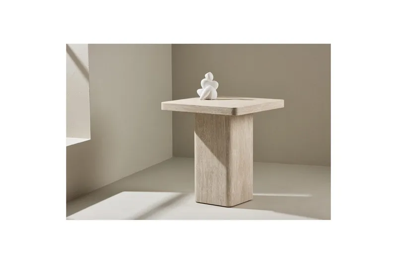 Sofabord Qvart - Beige, 50x50x56 - Møbler - Bord - Sofabord & salongbord