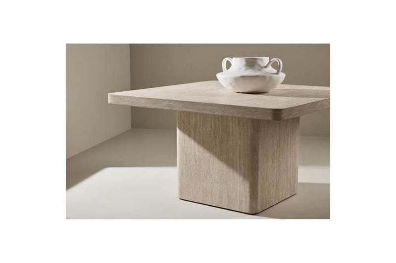 Sofabord Qvart - Beige, 80x80x46 - Møbler - Bord - Sofabord & salongbord