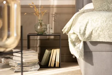 Ribbon Sofabord 90 cm med Oppbevaringshylle Natur/Grå - VOX - Møbler - Bord - Sofabord & salongbord