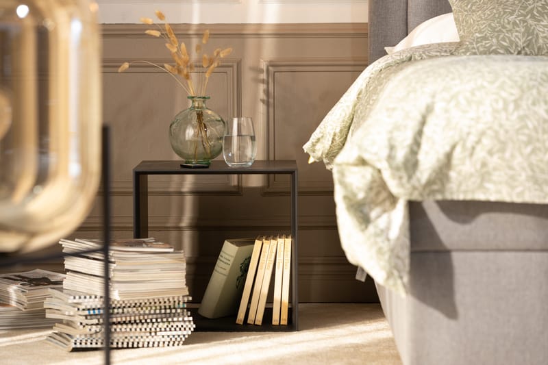 Ribbon Sofabord 90 cm med Oppbevaringshylle Natur/Grå - VOX - Møbler - Bord - Sofabord & salongbord