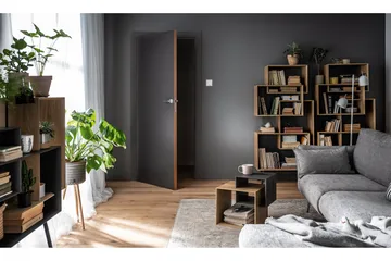 Ribbon Sofabord 90 cm med Oppbevaringshylle Natur/Grå - VOX - Møbler - Bord - Sofabord & salongbord