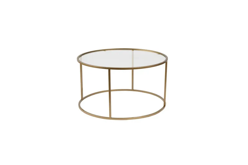 Sofabord Rikiya Gulltransparent, Gulltransparent