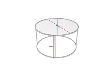 Sofabord Rikiya Gulltransparent - Gulltransparent - Møbler - Bord - Sofabord & salongbord