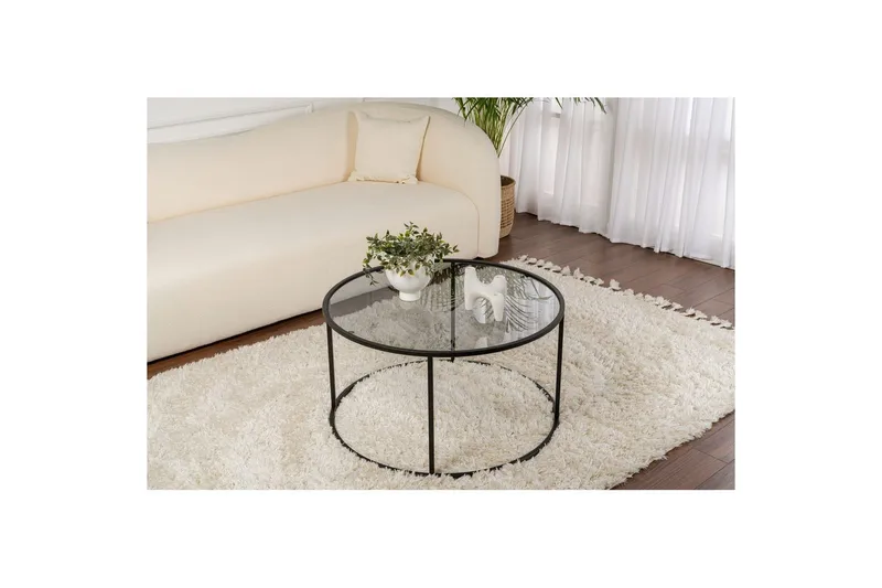 Sofabord Rikiya Svart Grå - Svart Grå - Møbler - Bord - Sofabord & salongbord