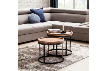 Risien Settbord 2-pk - Brun - Møbler - Bord - Sofabord & salongbord