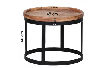 Risien Settbord 2-pk - Brun - Møbler - Bord - Sofabord & salongbord