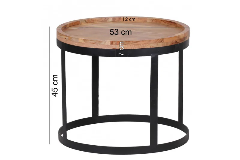 Risien Settbord 2-pk - Brun - Møbler - Bord - Sofabord & salongbord