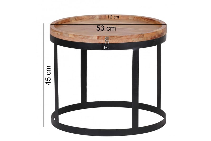 Risien Settbord 2-pk - Brun - Møbler - Bord - Sofabord & salongbord