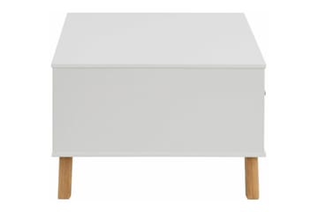 Ronith Sofabord 100 cm - Hvit/Natur - Møbler - Bord - Sofabord & salongbord