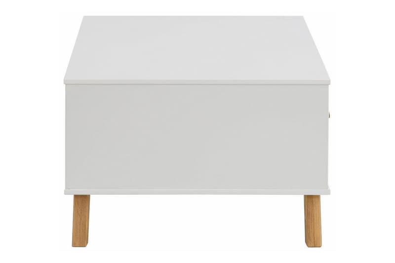 Ronith Sofabord 100 cm - Hvit/Natur - Møbler - Bord - Sofabord & salongbord