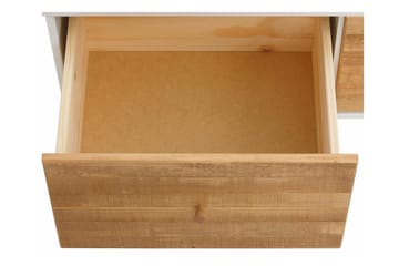 Ronith Sofabord 100 cm - Hvit/Natur - Møbler - Bord - Sofabord & salongbord