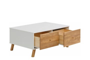 Ronith Sofabord 100 cm - Hvit/Natur - Møbler - Bord - Sofabord & salongbord