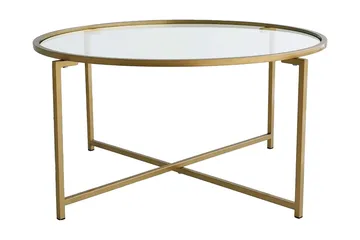 Rowman Sofabord 83 cm Rundt - Gull - Møbler - Bord - Sofabord & salongbord