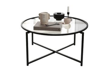 Rowman Sofabord 83 cm Rundt - Svart - Møbler - Bord - Sofabord & salongbord