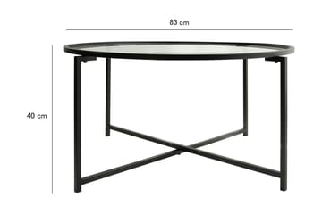 Rowman Sofabord 83 cm Rundt - Svart - Møbler - Bord - Sofabord & salongbord