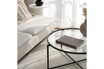 Rowman Sofabord 83 cm Rundt - Svart - Møbler - Bord - Sofabord & salongbord