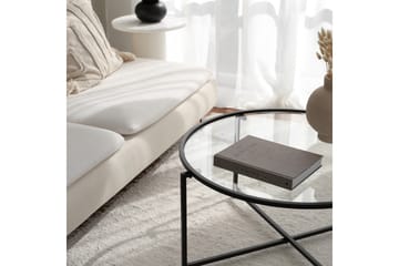Rowman Sofabord 83 cm Rundt - Svart - Møbler - Bord - Sofabord & salongbord