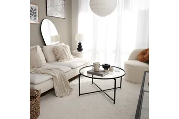 Rowman Sofabord 83 cm Rundt - Svart - Møbler - Bord - Sofabord & salongbord