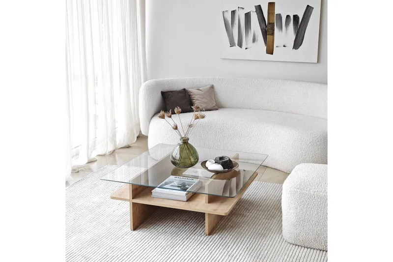 Sofabord Rubby Kvadrat Sudamal / Transparent - Sudamal / Transparent - Møbler - Bord - Sofabord & salongbord