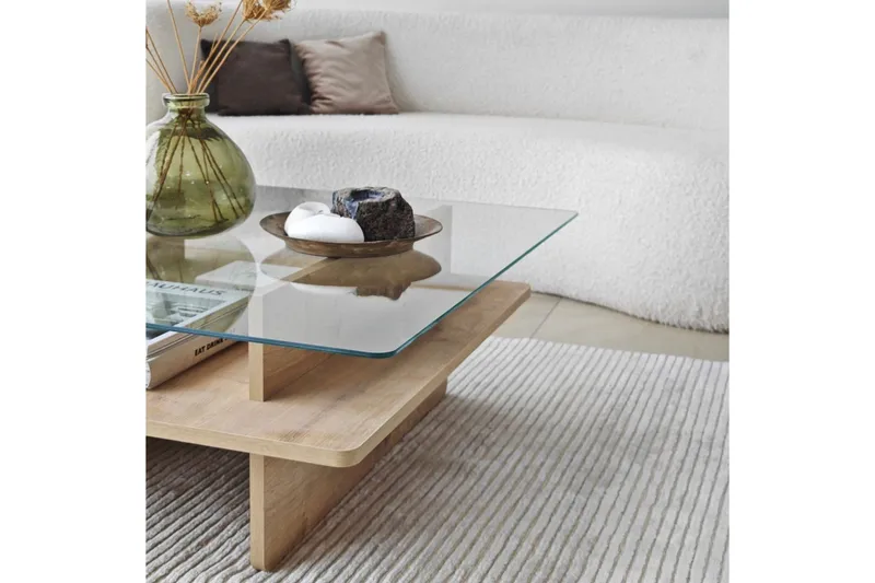 Sofabord Rubby Kvadrat Sudamal / Transparent - Sudamal / Transparent - Møbler - Bord - Sofabord & salongbord