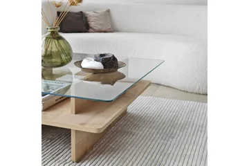 Sofabord Rubby Kvadrat Sudamal / Transparent - Sudamal / Transparent - Møbler - Bord - Sofabord & salongbord