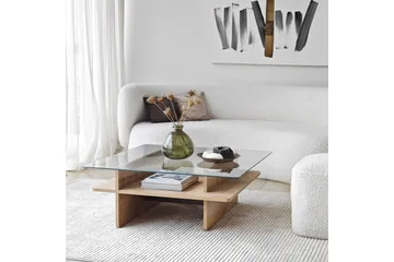 Sofabord Rubby Kvadrat Sudamal / Transparent - Sudamal / Transparent - Møbler - Bord - Sofabord & salongbord