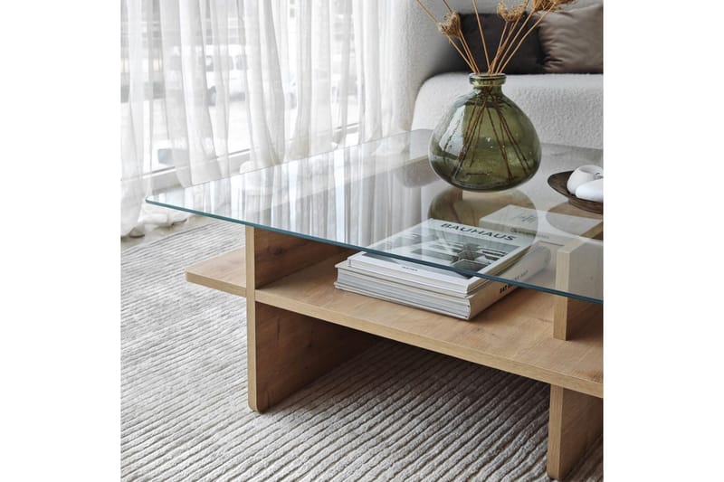 Sofabord Rubby Kvadrat Sudamal / Transparent - Sudamal / Transparent - Møbler - Bord - Sofabord & salongbord